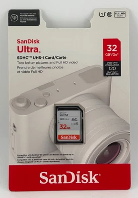 SanDisk 32GB Ultra SDHC SD Card Class 10 UHS-I Memory Card 120MB/S For Camera - Image 1 of 2