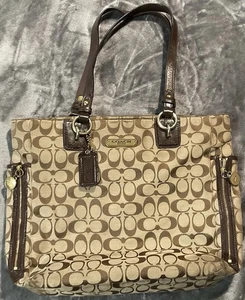 Coach Gallery Signature Tasche, braun TOP Zustand. **VERSANDKOSTENFREI** - Bild 1 von 5