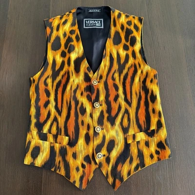 VERSACE CLASSIC V2 Chaleco Algodón Estampado Animal Talla 48 Foto 1 de 4