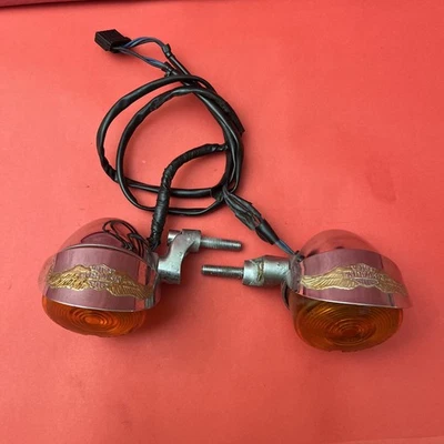 Harley Sportster XL883C XL 883 1996-2003 señales de giro delanteras Harley alas visera Foto 1 de 4