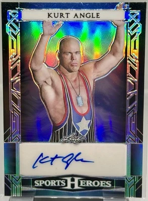 Kurt Angle WWE Blue 2024 Leaf Sports Heroes  Autograph Card /6 💥💥💥BA-KA2 - Image 1 of 2