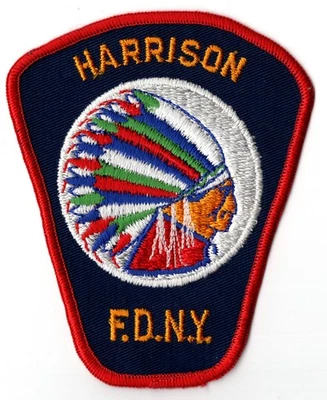 Patch Harrison (Westchester County) NY c1990 FDNY Fire Department Rare 4x5" - Image 1 of 3