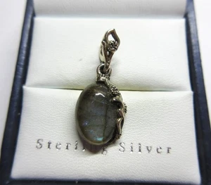 SET CIONDOLO a goccia ARGENTO STERLING e LABRADORITE - Foto 1 di 4