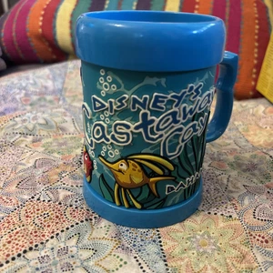 Mickey Mouse Scuba Diving Disney Cruise Castaway Cay Bahamas Mug Cup Blue Rubber - Picture 1 of 8