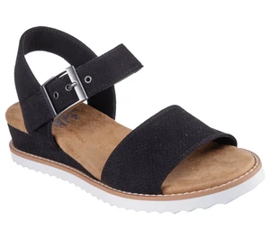 Skechers Desert Kiss Serendipitous Womens Black Ankle Strap Sandals - Picture 1 of 1
