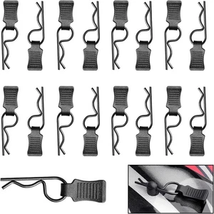 HobbyPark 50pcs Universal RC Car Body Clips 1.4mm Rod Black and Tabs  - Picture 1 of 6