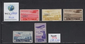 WC1_26820. ITALIAN COL.:TRIPOLITANIA.1934 CIRCUIT OF OASIS set. Sc.C38-C42. MLH - Bild 1 von 1