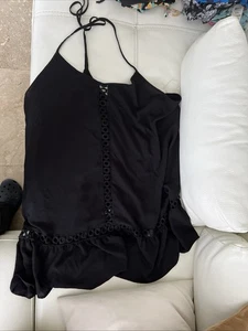 Oversize Strick Cover Up | Badeanzug Bezug | Größe 3X| BAC01 Schwarz Süßwasser - Bild 1 von 3