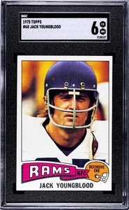 1975 Topps Jack Youngblood #60 Los Angeles Rams SGC 6 - Bild 1 von 2