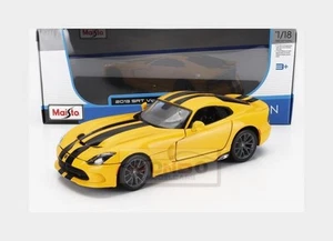 1:18 MAISTO Dodge Viper Gts Srt Coupe 2013 Yellow Black MI31128Y - Foto 1 di 2