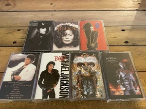Michael Jackson 7 cassette LOT  Thriller Bad Dangerous History Book 1 Janet 1814 - Picture 1 of 5