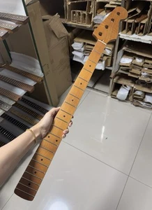 20frets Electric bass neck Roasted Flame Maple for jazz bass body 34inch - Picture 1 of 5