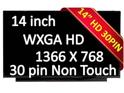 HP p/n N35730-001 HD LCD Screen 30 pin Matte LED Display - Image 1 of 4