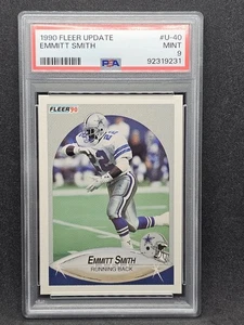 1990 Fleer Update #U-40 Emmitt Smith Rookie RC PSA 9 - Picture 1 of 2