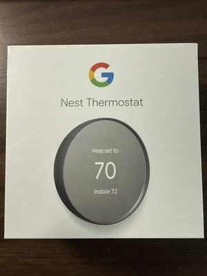 Brand New Sealed Box Google Nest Smart Thermostat 4th Gen Charcoal G4CVZ-US - Image 1 of 3