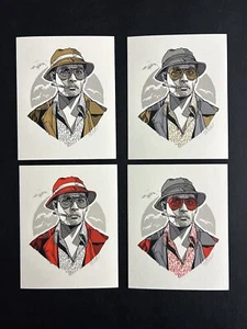 Tyler Stout Handbill Raoul Duke Complete Set Of 4!! Series 2 Pros And Cons Rare! - Picture 1 of 14
