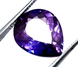 Tanzanite Viola Naturale 10,55 Ct Pietra Preziosa Certificata Taglio Pera Con Omaggio - Foto 1 di 7