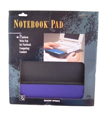 Almohadilla de muñeca deportiva de silicona púrpura para cuaderno años 90 caja original de colección computadora geek Foto 1 de 3