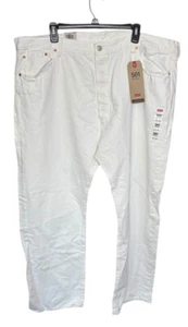 Levi’s 501 Original White Jeans Mens 44x30 NEW Button Fly - Picture 1 of 8