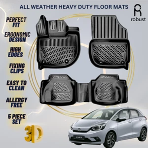 Floor Mats Liners For Honda Jazz 2020-2025 All Weather Heavy Duty 3D Car Rugs - Picture 1 of 10