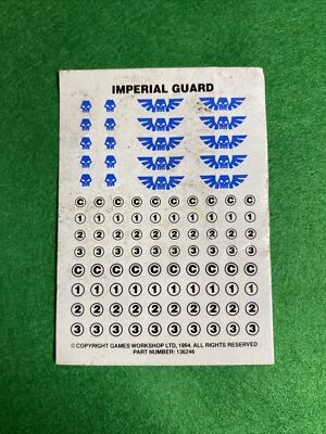 Warhammer 40k Imperial Guard Transfer Sheet Astra Militarum Decal Games Workshop - Image 1 of 2