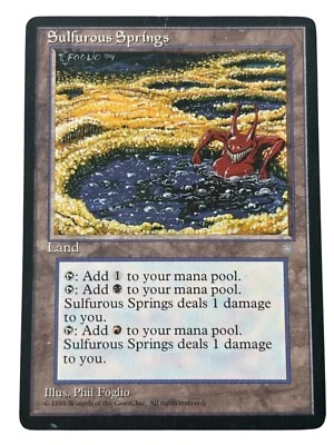 MTG Sulfurous Springs Ice Age Heavy Play HP Regular Vintage Old School Magic - Image 1 of 4