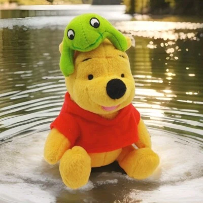 Fisher Price Disney Winnie the Pooh "Froggy Friend Pooh" Star Bean 6.5" Plush  - Image 1 of 4
