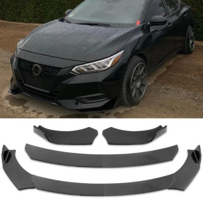 Kit de carrocería de alerón divisor labial parachoques delantero aspecto fibra de carbono para Nissan Sentra Foto 1 de 4