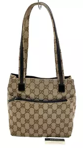 Authentic Gucci GG Canvas Beige Mini Hand Bag NS030442 - Picture 1 of 23