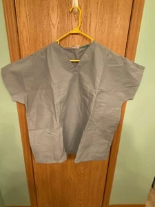 Brand New Gray Medical Scrub Top 2XL Unisex with a Pocket - Picture 1 of 3