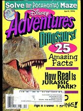 Disney Adventures Magazine April 1996 Dinosaurs! VG w/ML 020117jhe