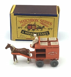 Matchbox 7a Horse Drawn Milk Float, White Driver, MW in Type B1 Box, Ref No 2 - Picture 1 of 9