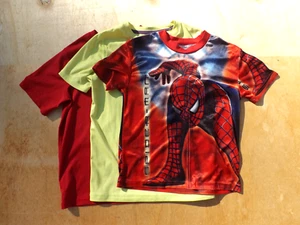 T-shirt maglia sportiva ragazzo Cat & Jack taglia media (7) rosso giallo fluo 3 pezzi - Foto 1 di 5