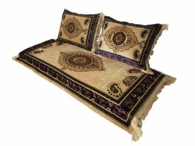 3 Tlg. Matratze Kissen orient Sitzecke Bodenkissen Sitzgruppe Toshak Beige توشک - Bild 1 von 4