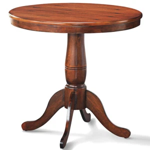 32" Round Pedestal Dining Table High Top Ped Table Kitchen Dining Room Walnut - Picture 1 of 8