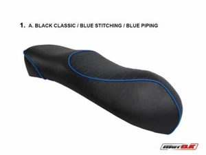 Piaggio Vespa GTS 250/300 MotoK Seat Waterproof Blue Stitching Anti Brief Cover - Picture 1 of 4