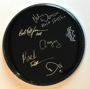 Rose Tattoo signed drumhead angry anderson mark evans ac/dc - Picture 1 of 12