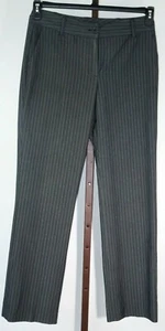 Chadwicks Womens Ladies Gray Pin Striped Straight Leg Pants Slacks Size 8 - Picture 1 of 3
