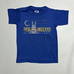 Vintage 1989 New Orleans Graphic SS T Shirt Kids Size S 6-8 - Picture 1 of 8