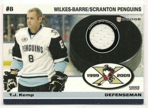 T.J. Kemp 2009 Jeep Wilkes Barre Scranton Penguins Game Worn Jersey