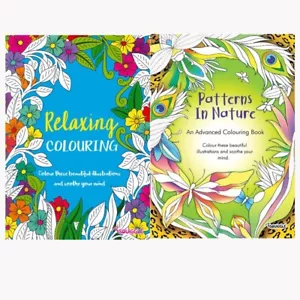 Adult Colouring Books Mind Relaxing Stress Relief Book Therapy - Picture 1 of 12