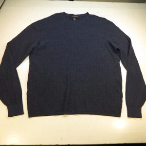 JHANE BARNES DESIGNER KNIT PULLOVER SILK BLEND SWEATER Mens S Blue - Picture 1 of 3