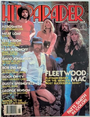 HIT PARADER Magazine August 1978 Fleetwood Mac, Aerosmith, Meat Loaf, Television - Image 1 of 4