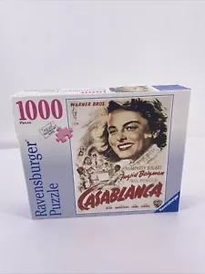 Ravensburger Puzzle Casablanca Movie Poster 1000 Pc Sealed Bag Bergman Bogart - Afbeelding 1 van 8