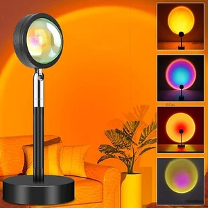 Sunset Lamp, Projector Rainbow Light 360 Degree Rotation Sunset Projector Lamp - Picture 1 of 6