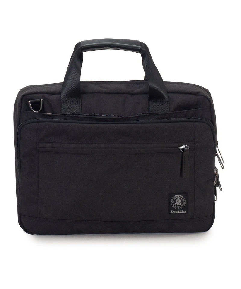 BUSINESS BAG carry on NERO invicta UFFICIO borsa CON MANICI porta computer 13" - Immagine 1 di 1