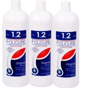 3X FOLICURE ORIGINAL SHAMPOO FOR FULLER THICKER HAIR 1 LITERš„NEW PUMP! - Picture 1 of 1