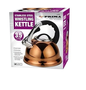 Bollitore Fischietto Grande Acciaio Inox 3,5Ltr Rame Gas Piano Cottura Elettrico Stufa a Legna - Foto 1 di 2