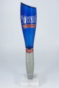 Samuel Adams Boston Lager Pub Style Clear Blue 13" Tall - Picture 1 of 6