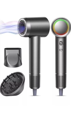 Hair Dryer, 160000 RPM Professional High-Speed Blow Dryer 500 Millions Negative - Image 1 of 4